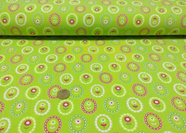 Manja  jersey green with flowers
